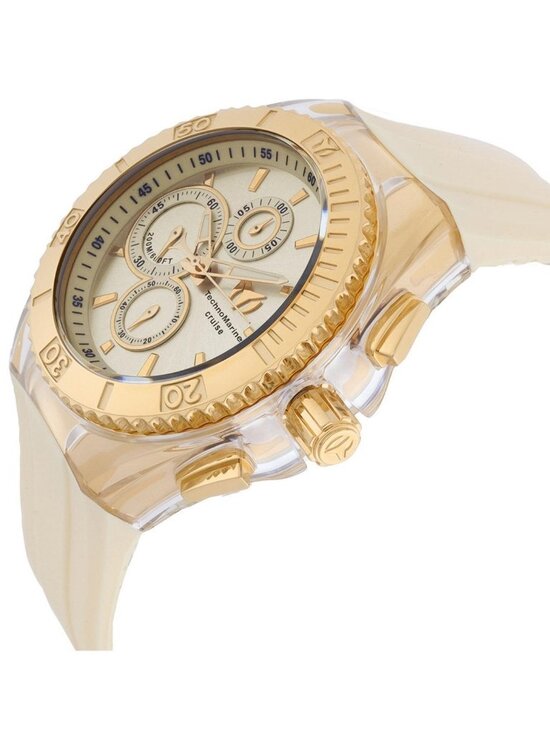 NWT Technomarine Cruise Star Chronograph Quartz Champagne Dial Men\'s Watch